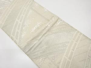 アンティーク　橋模様織り出し袋帯（着用可）